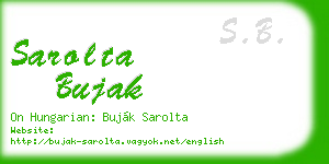 sarolta bujak business card